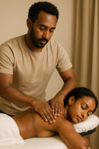 Massage Table Setup